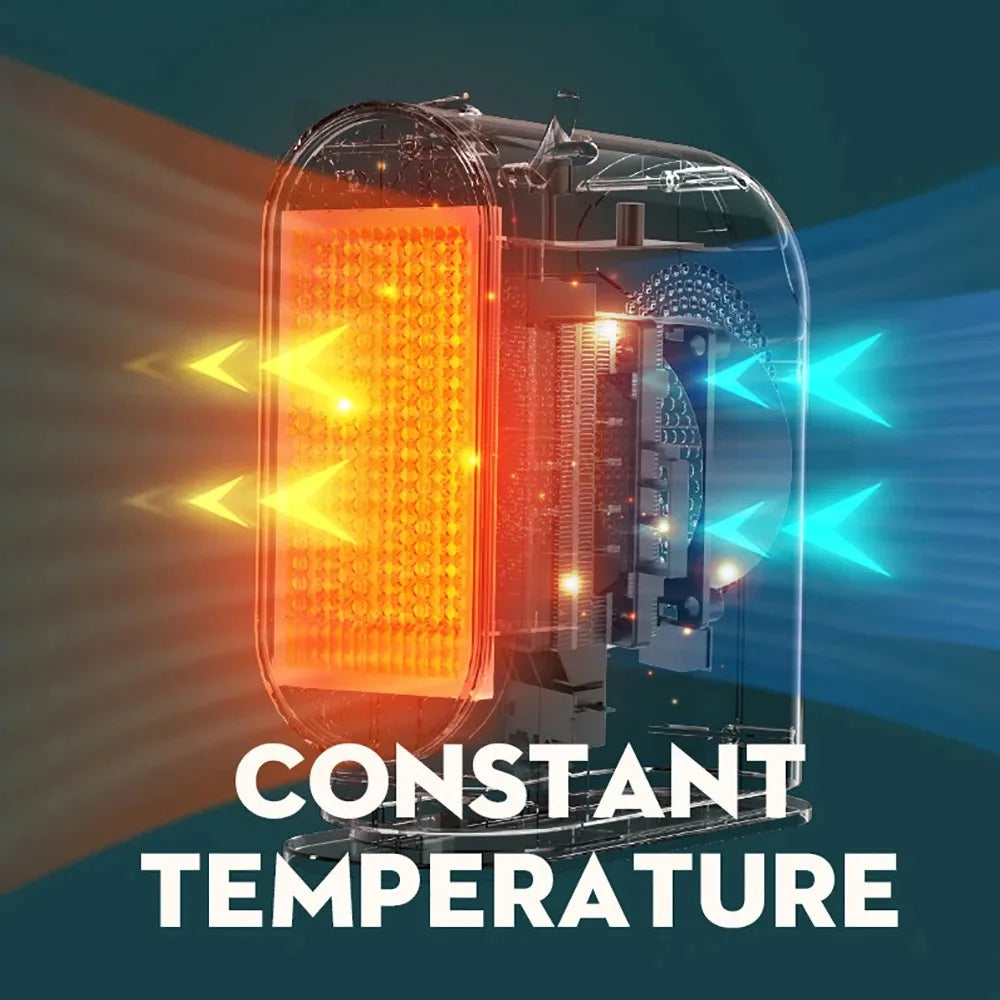 Desktop Electric Heater 500W Portable Home Electric Heater Intelligent Thermostat Fan Winter Electric Heater Heating Tools