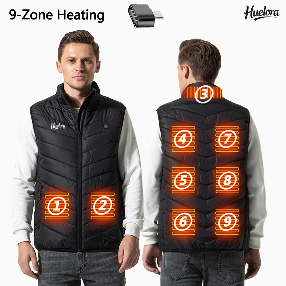 Heated Vest USB-C Electric Heated Vest Heating Jacket Winter Vests for Outdoor Motorcycle Camping Fishing Skiing Oversized 8XL