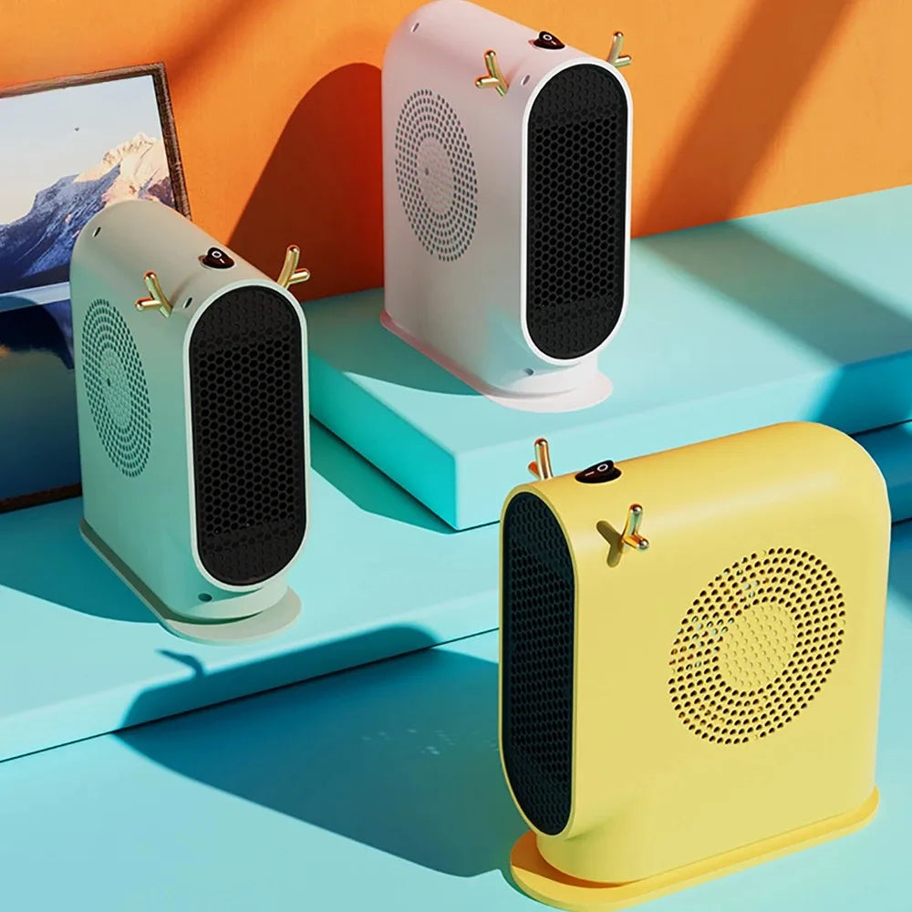 Desktop Electric Heater 500W Portable Home Electric Heater Intelligent Thermostat Fan Winter Electric Heater Heating Tools