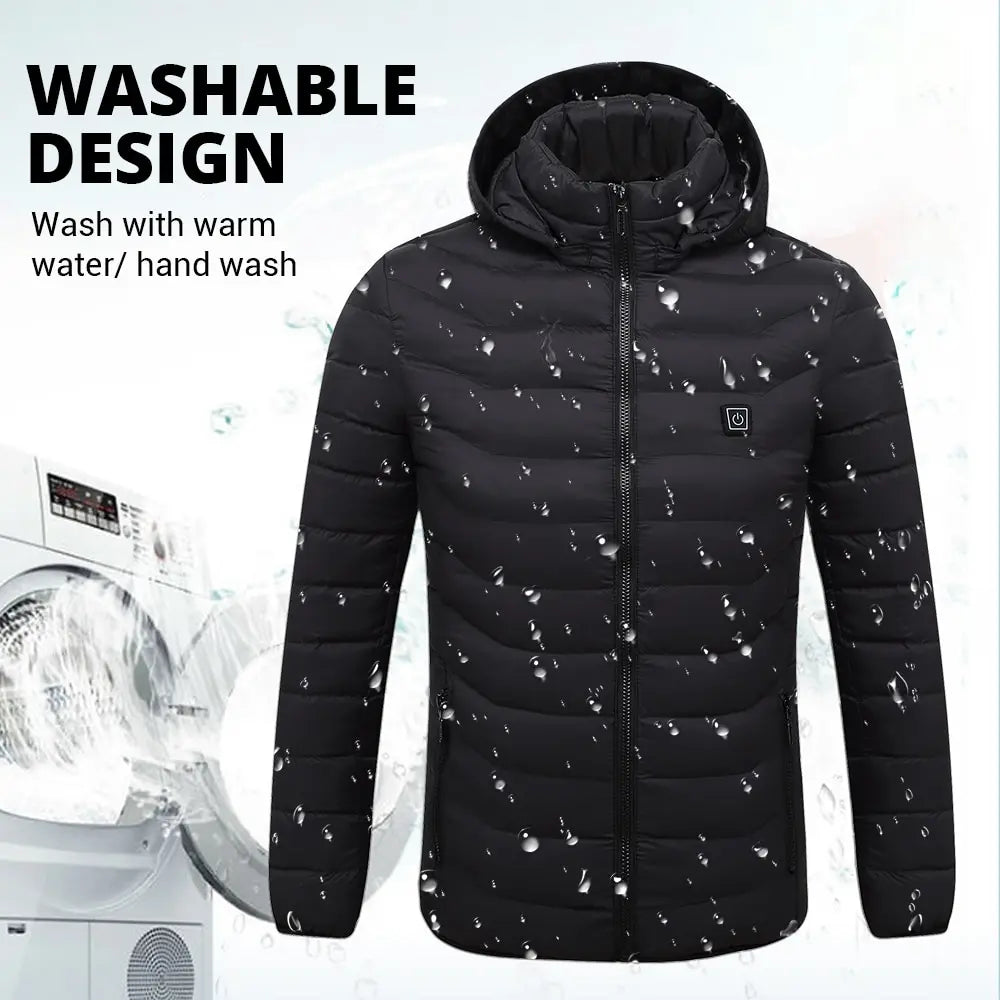 Heated Jacket Vest for Men and Women 9 Areas Heated Coat Cotton Warm Clothing USB Heating Hunting Hiking Camping Autumn Winter