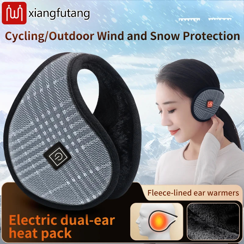 Heated Earmuffs Keep Ears Warm Windproof for Outdoor Cycling to Prevent Ear Frostbite Suitable for Seniors portable and wearable