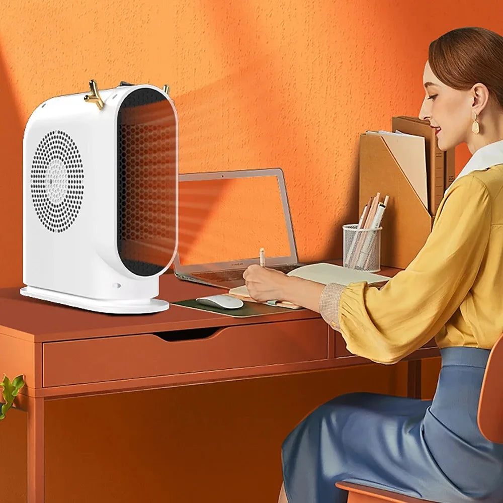 Desktop Electric Heater 500W Portable Home Electric Heater Intelligent Thermostat Fan Winter Electric Heater Heating Tools