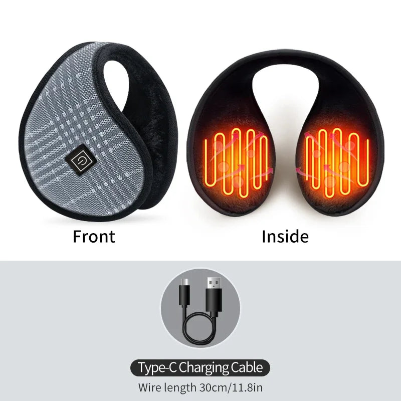 Heated Earmuffs Keep Ears Warm Windproof for Outdoor Cycling to Prevent Ear Frostbite Suitable for Seniors portable and wearable